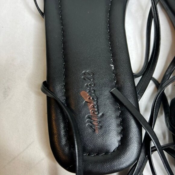Madewell $98 The Carrie Lace Up Sandal Black Size 7.5 NR014 - Picture 5 of 8